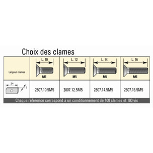 Clame L.24.5 + Vis M5 x 12 mm ASSA ABLOY - 2807.12.3M5