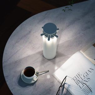 Lampe de table sans fil touch FIREWORK Blanc H24 cm