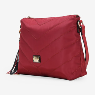 Bolso bandolera acolchado rojo