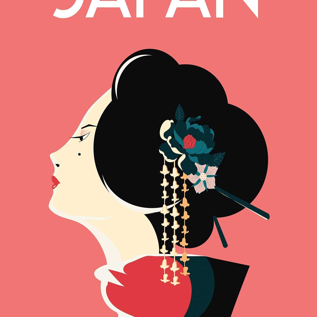 Affiche voyage Japon et tradition Affiche sous cadre bois