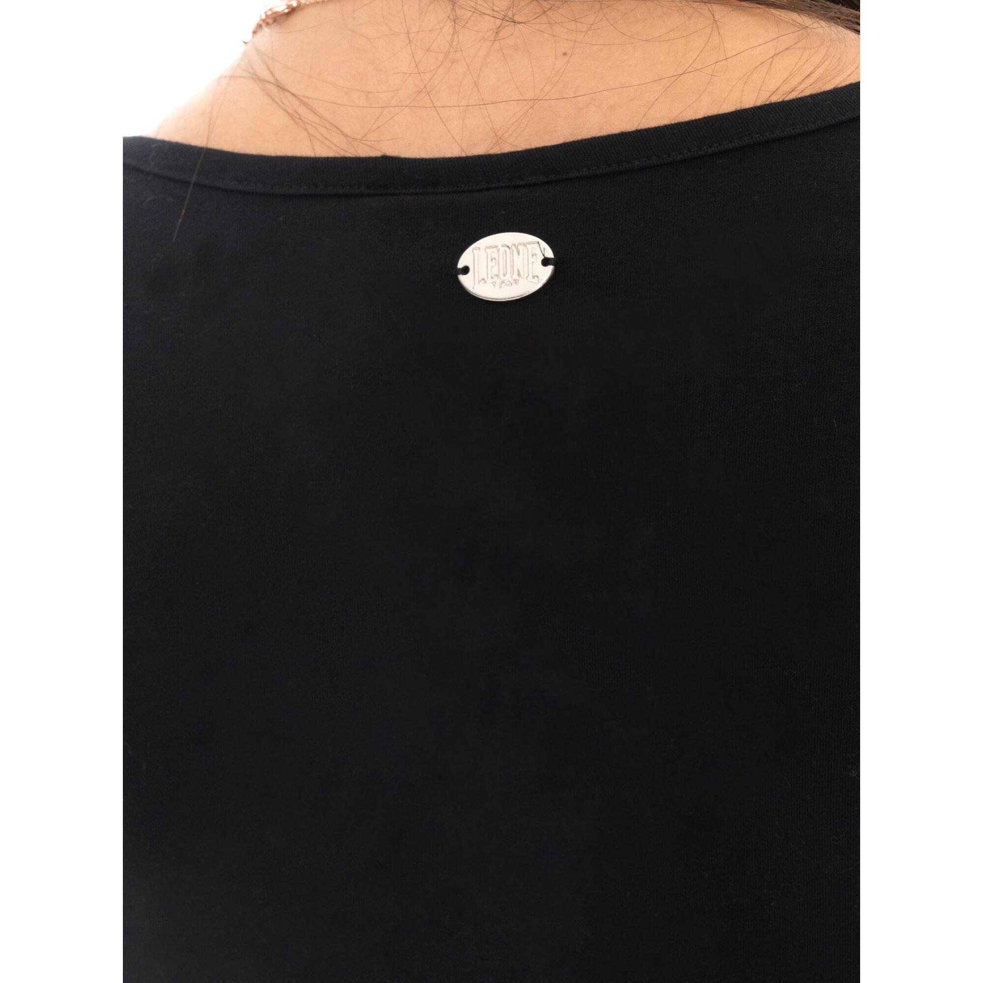 T-shirt donna a manica lunga con placchetta Leone 1947 Never Without