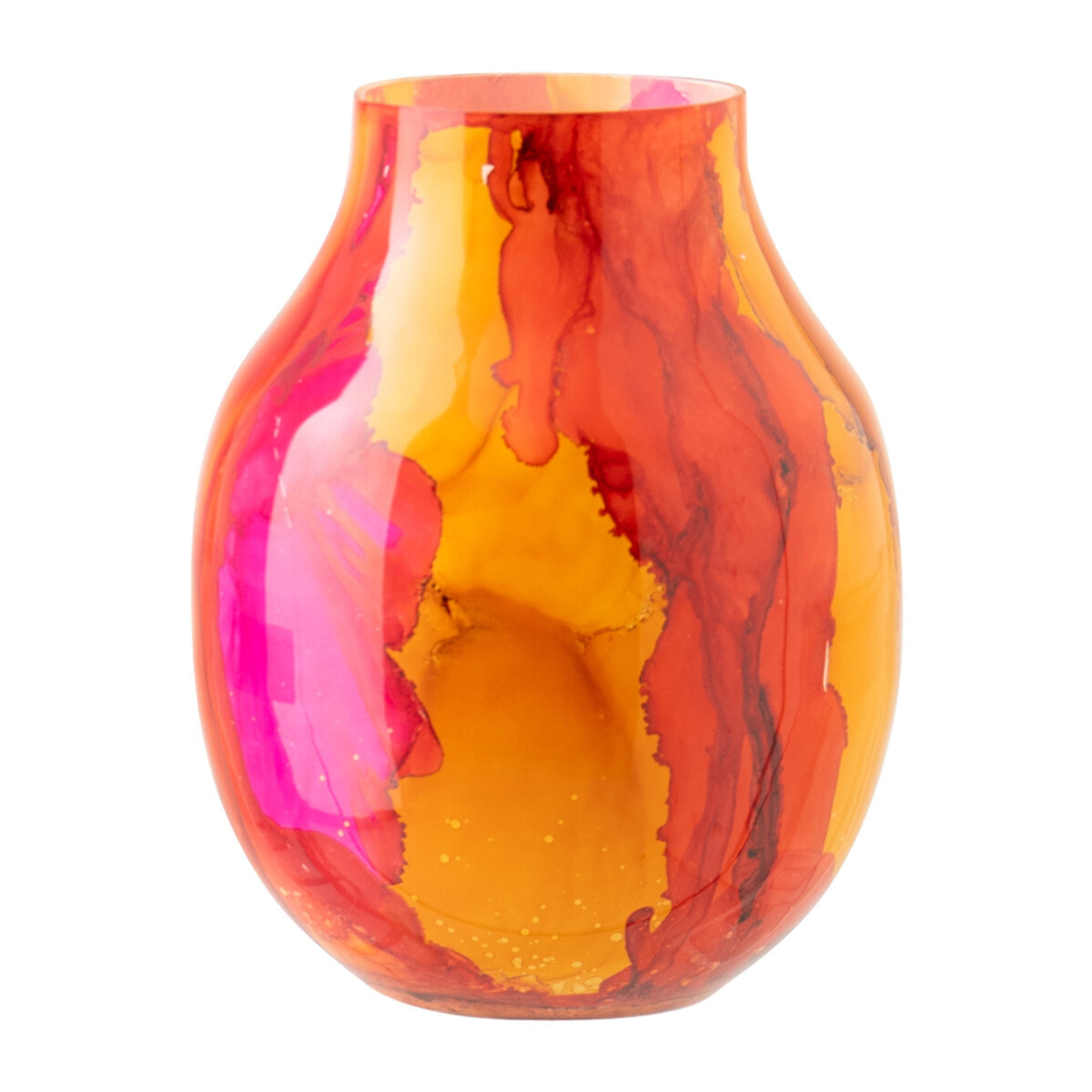 J-Line Photophore - verre - orange/rose - large
