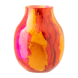 J-Line Photophore - verre - orange/rose - large