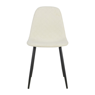 Set Da 4, Sedia New Lena Tessuto Corda Gambe Nere per soggiorno, cucina e arredo bar