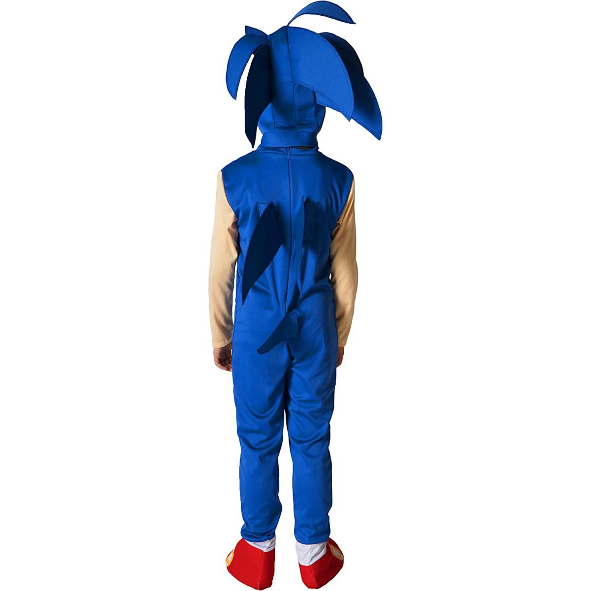 Costume Travestimento Bambino Sonic The Hedgehog Originale Colore Blu