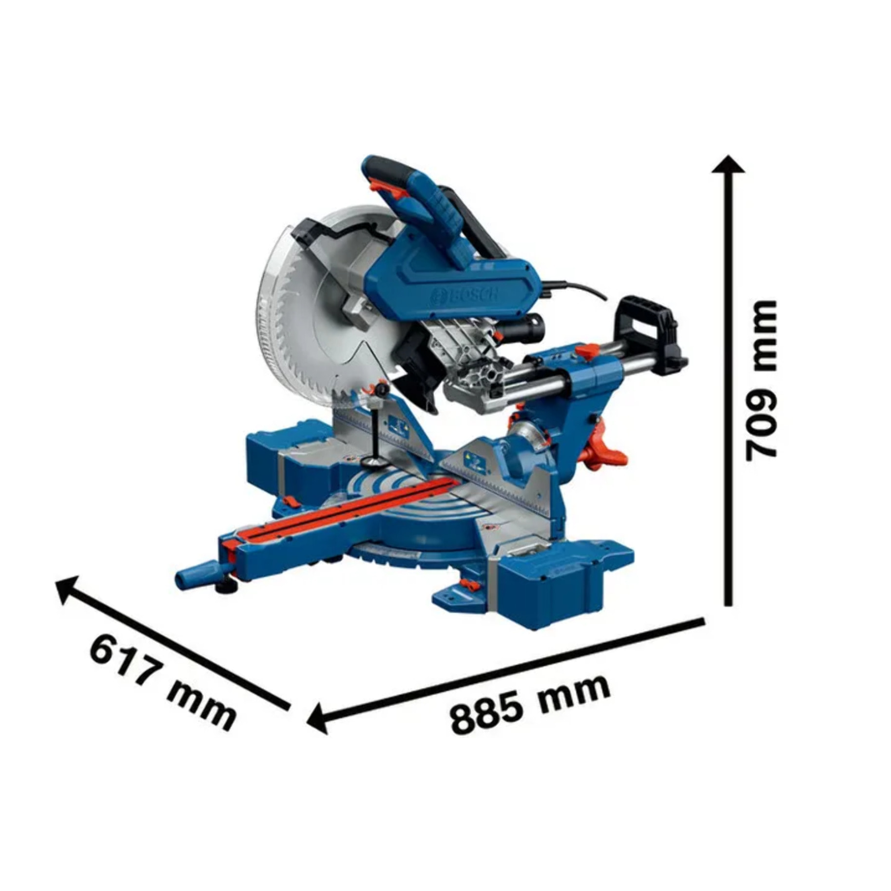 Scie à onglet coulissante GCM 340-305 D Professional - 1800 W - BOSCH - 0601B60000