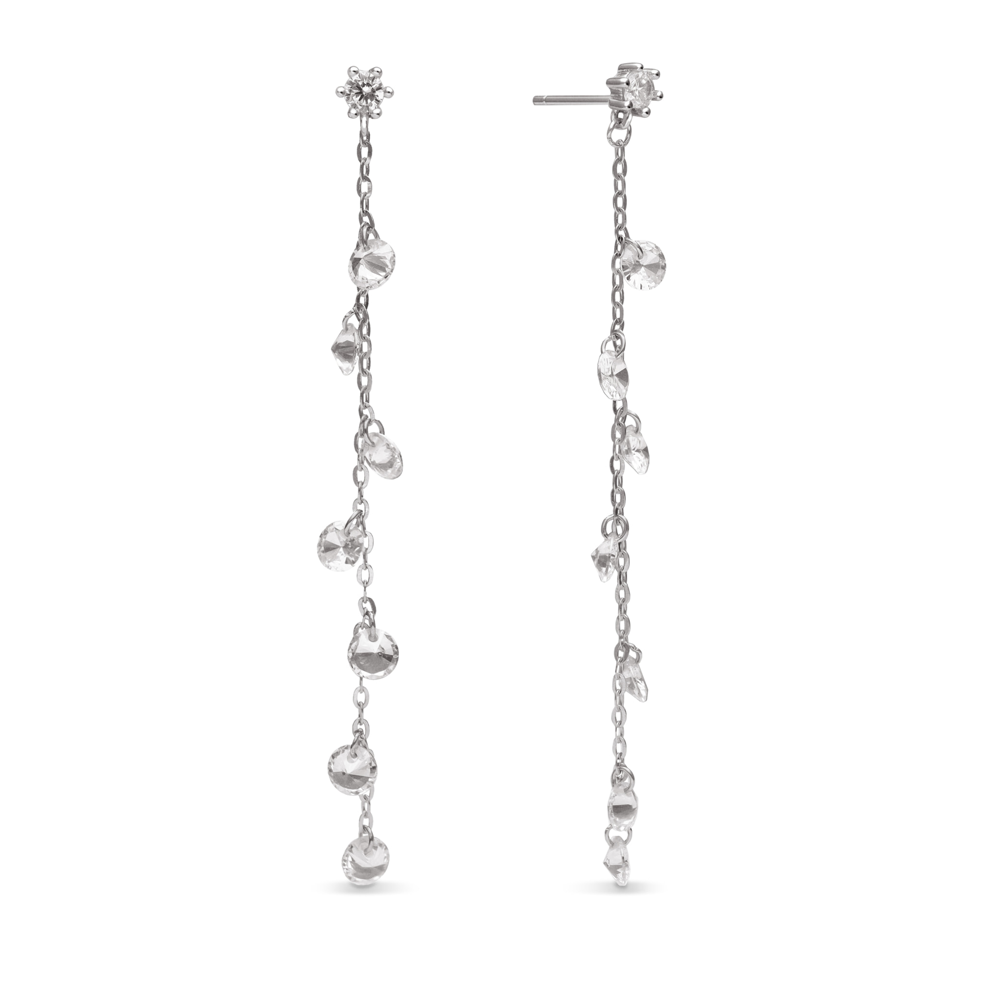 Pendientes Long Spark Plata