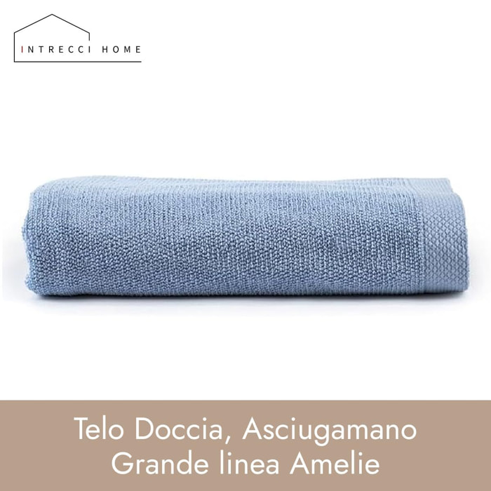 Telo doccia in cotone - Azzurro