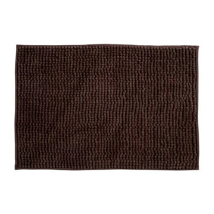 Tapis de bain Microfibre CHENILLE 60x90cm Marron Chocolat MSV