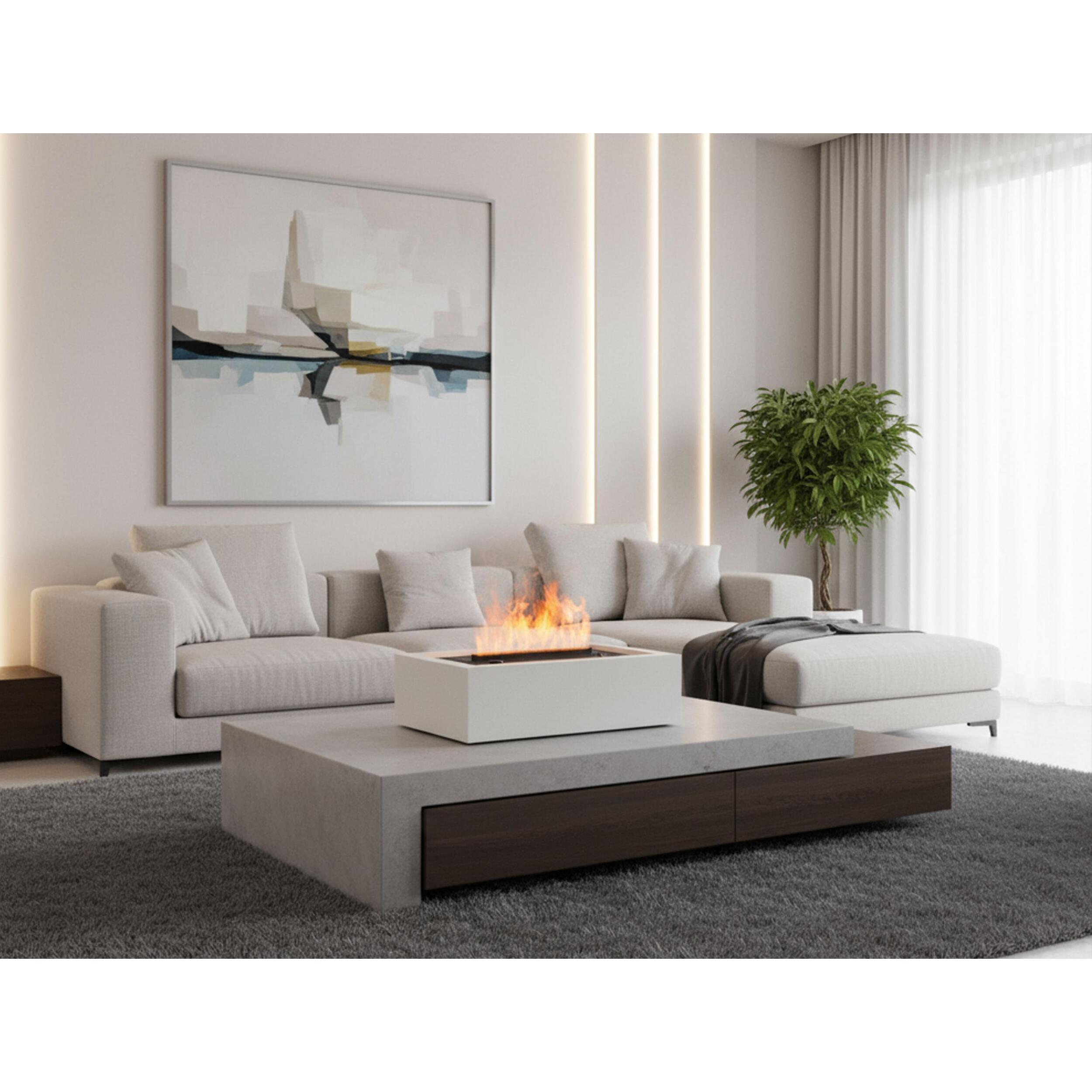 Cheminée de table décorative avec flamme simulée