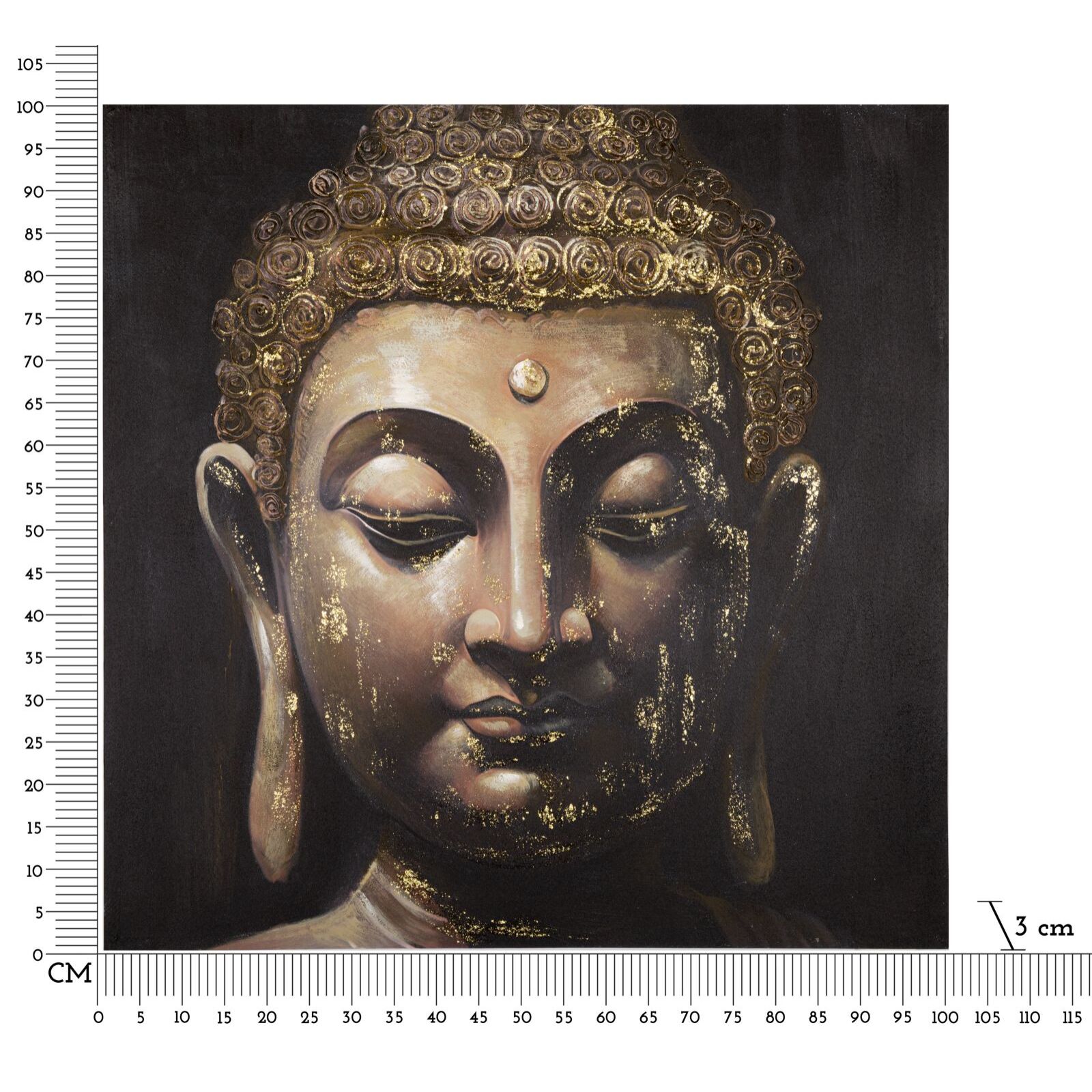 DIPINTO SU TELA BUDDHA -B- CM 100X3X100