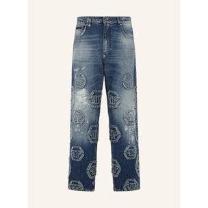 PHILIPP PLEIN Beach Boy Jeans Raw Edge Monogram