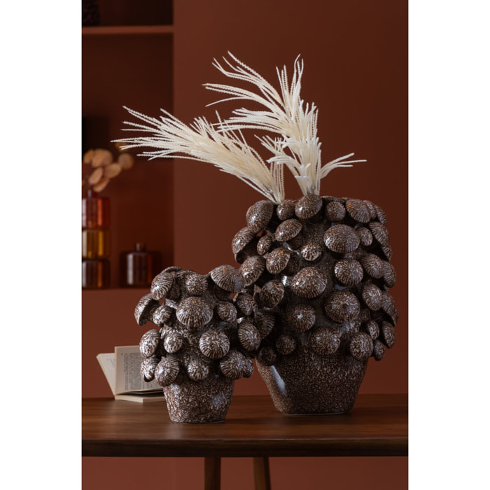 J-Line vase Fungi - céramique - brun - small