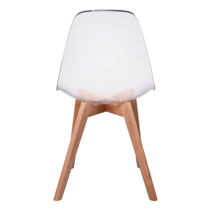 Chaise Scandinave Transparente - Lot De 2