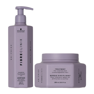 SCHWARZKOPF Kit Fibre Clinix De-Frizz Shampoo 300ml + Mask 250ml
