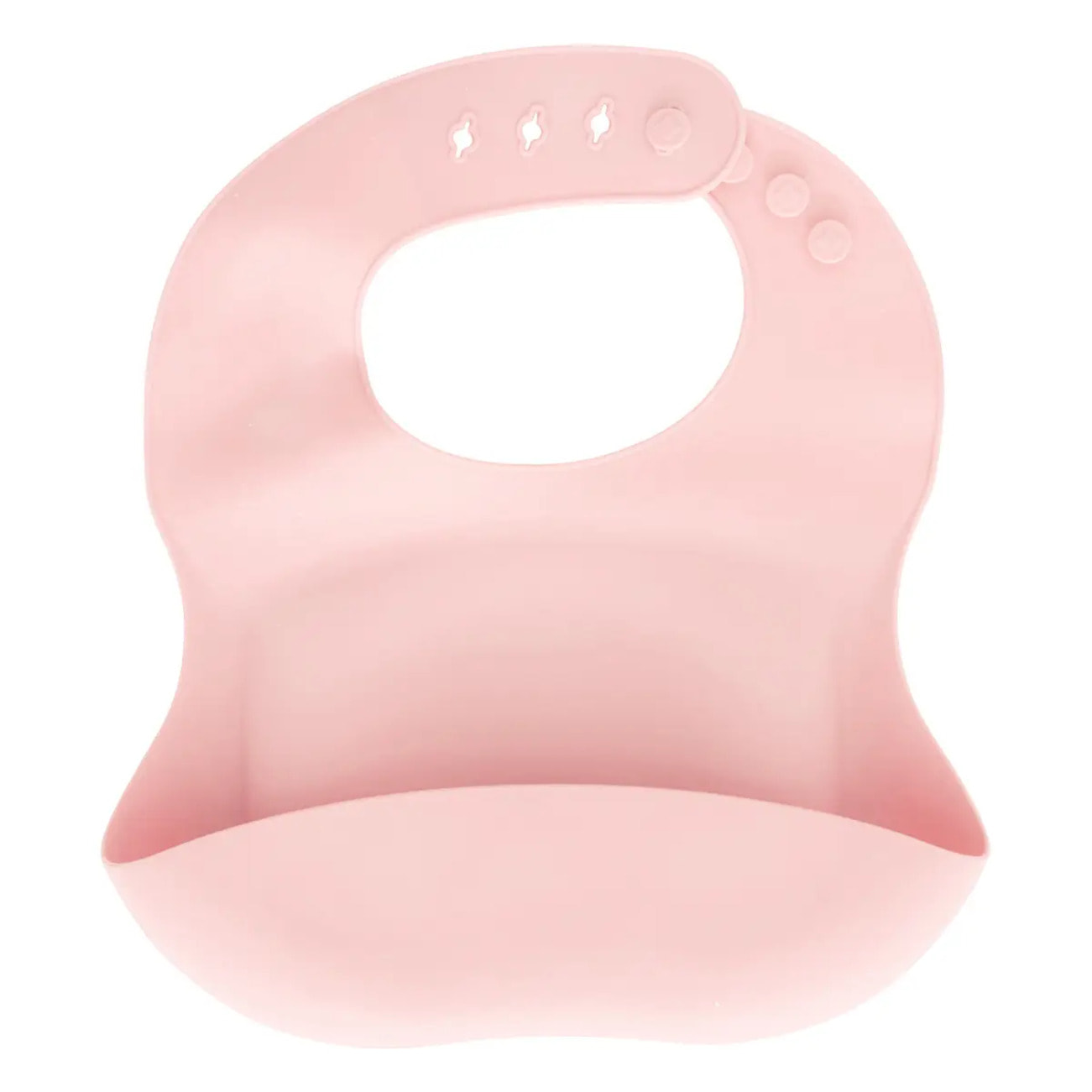 Set bavoir et cuillère Yum silicone rose