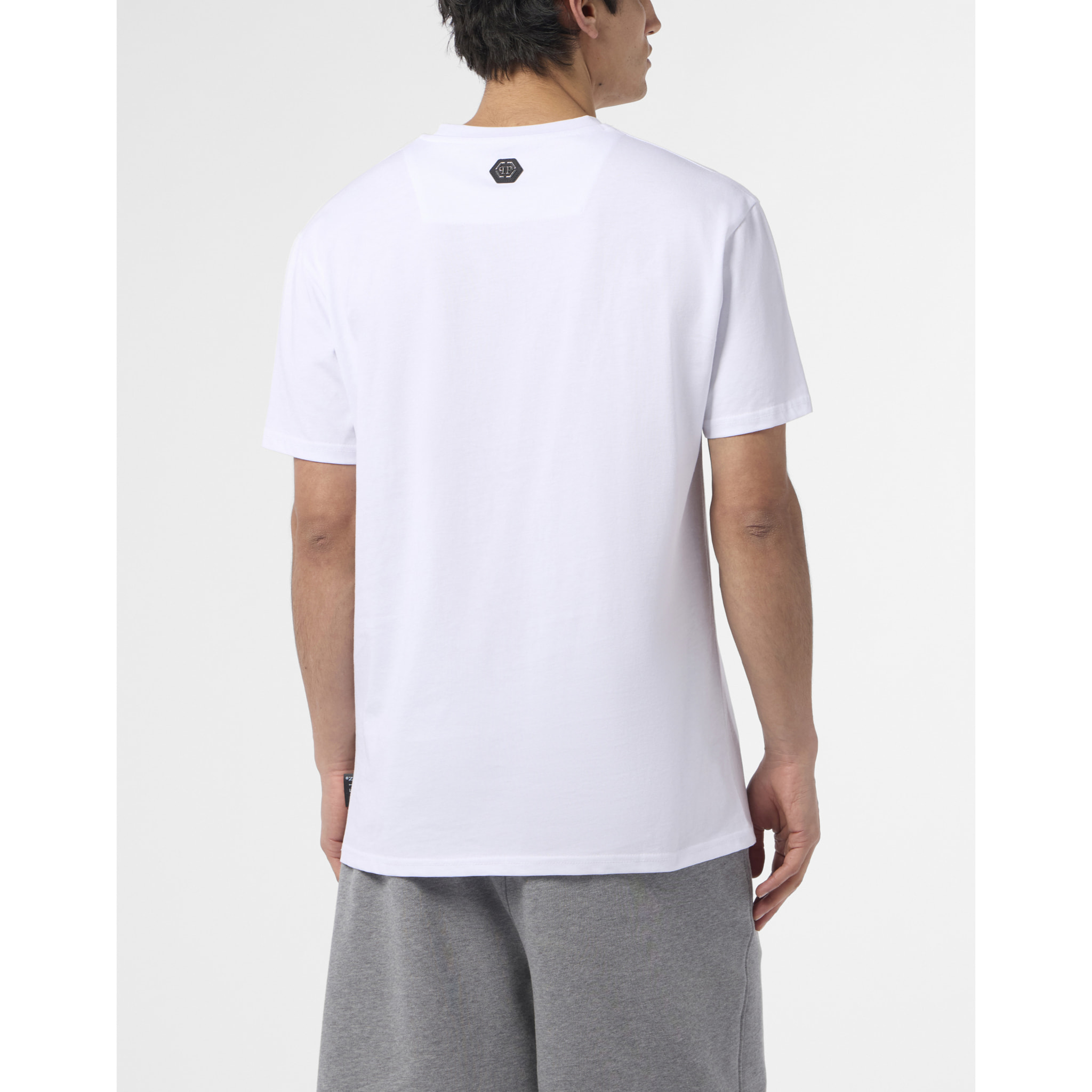 PHILIPP PLEIN Round Neck T-Shirt Skull Logo Line