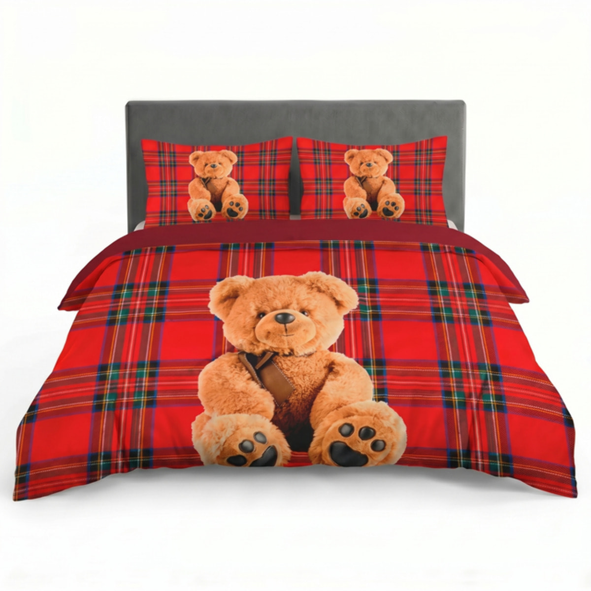 Parure Copripiumino in 100% Cotone con Federe Coordinate, Morbida e Traspirante, Certificata OEKO-TEX, Fantasie Moderne per Camera da Letto