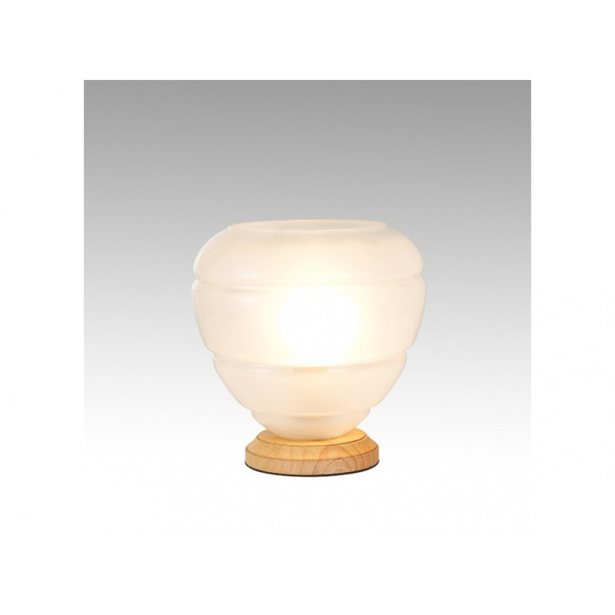 Lampe à poser en verre blanc opaque - CHAMPI