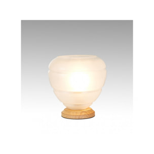 Lampe à poser en verre blanc opaque - CHAMPI