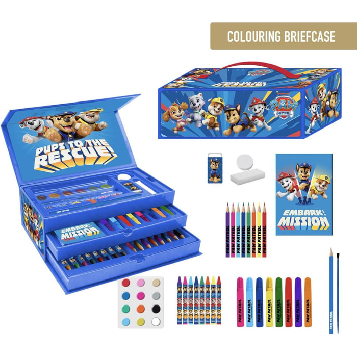 Set Papelería Coloreable Maletín Paw Patrol