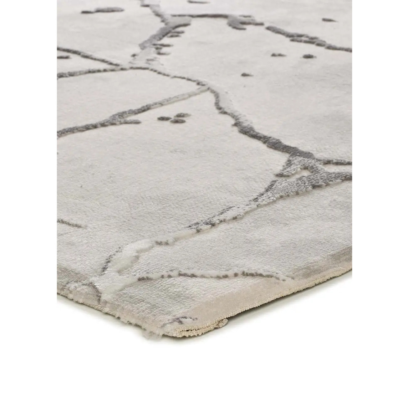ORIS Alfombra efecto marmol con relieve gris, varias medidas disponibles.