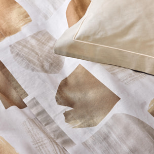 Housse de couette coton graphique - Marron Clair