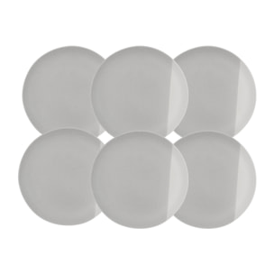 Lot de 6 assiettes à dessert, TERRE DE SIENNE