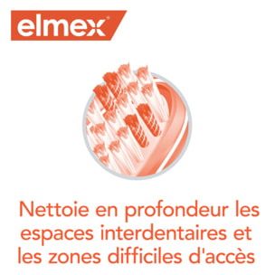 Pack de 6 - elmex - Brosse à Dents Manuelle Médium Anti-Caries Précision Interdentaire