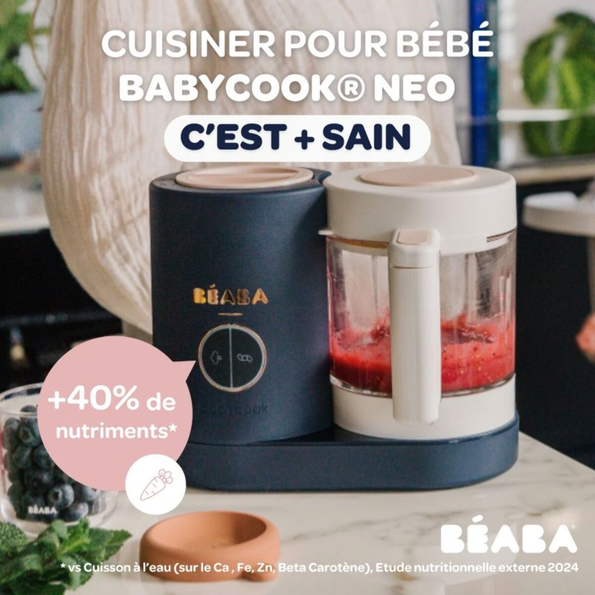 Mixeur Cuiseur Bébé BEABA Babycook neo night blue