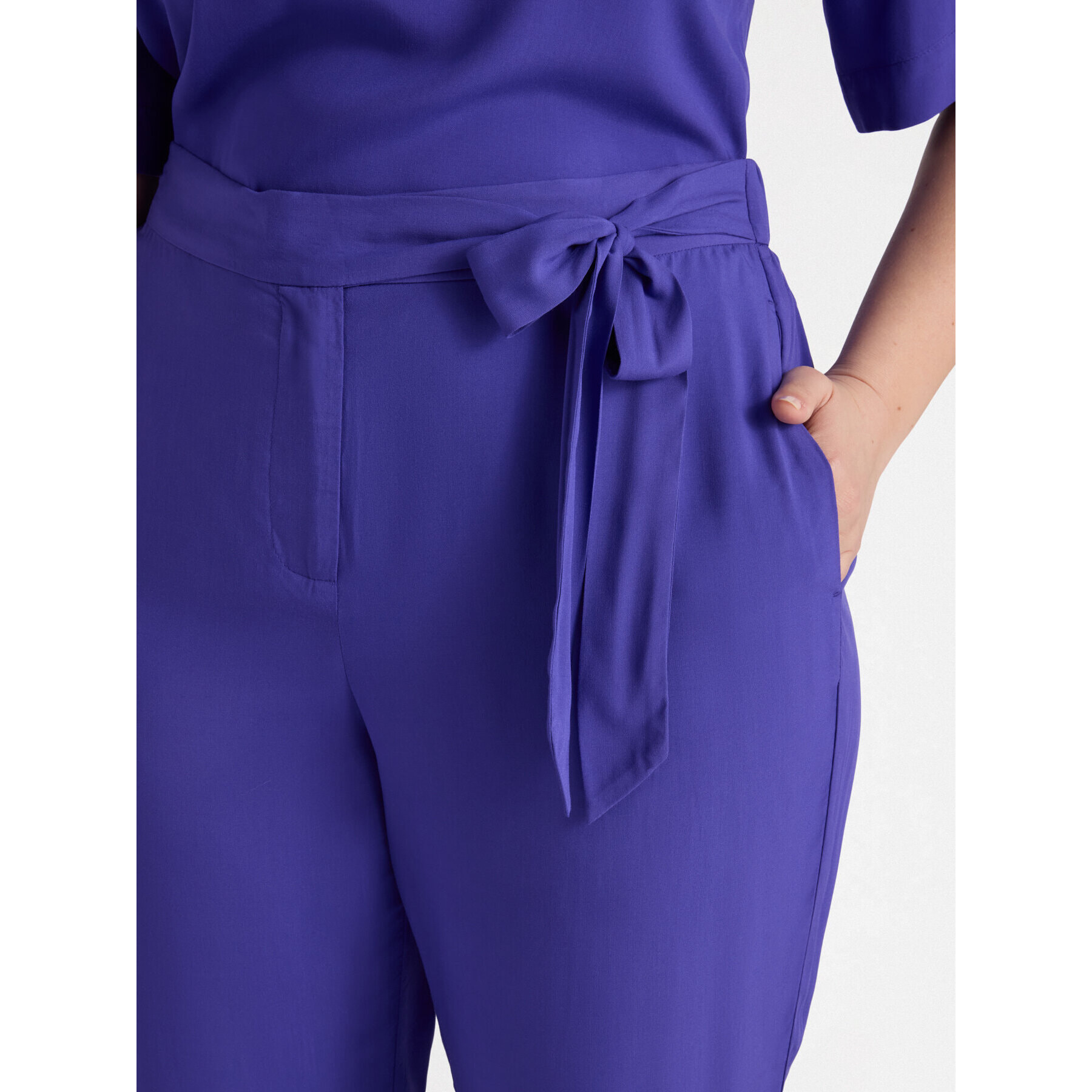 Fiorella Rubino - Pantaloni in viscosa LENZING™ ECOVERO™ - Viola