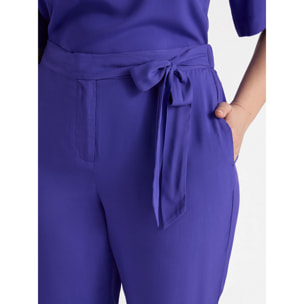 Fiorella Rubino - Pantaloni in viscosa LENZING™ ECOVERO™ - Viola