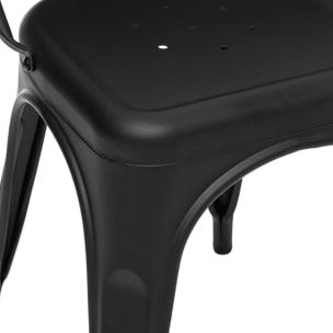 Chaise "Niko" métal noir