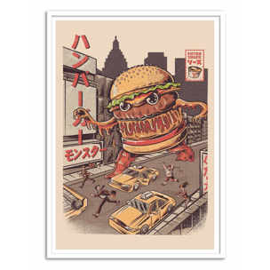Affiche - Burgerzilla - Ilustrata