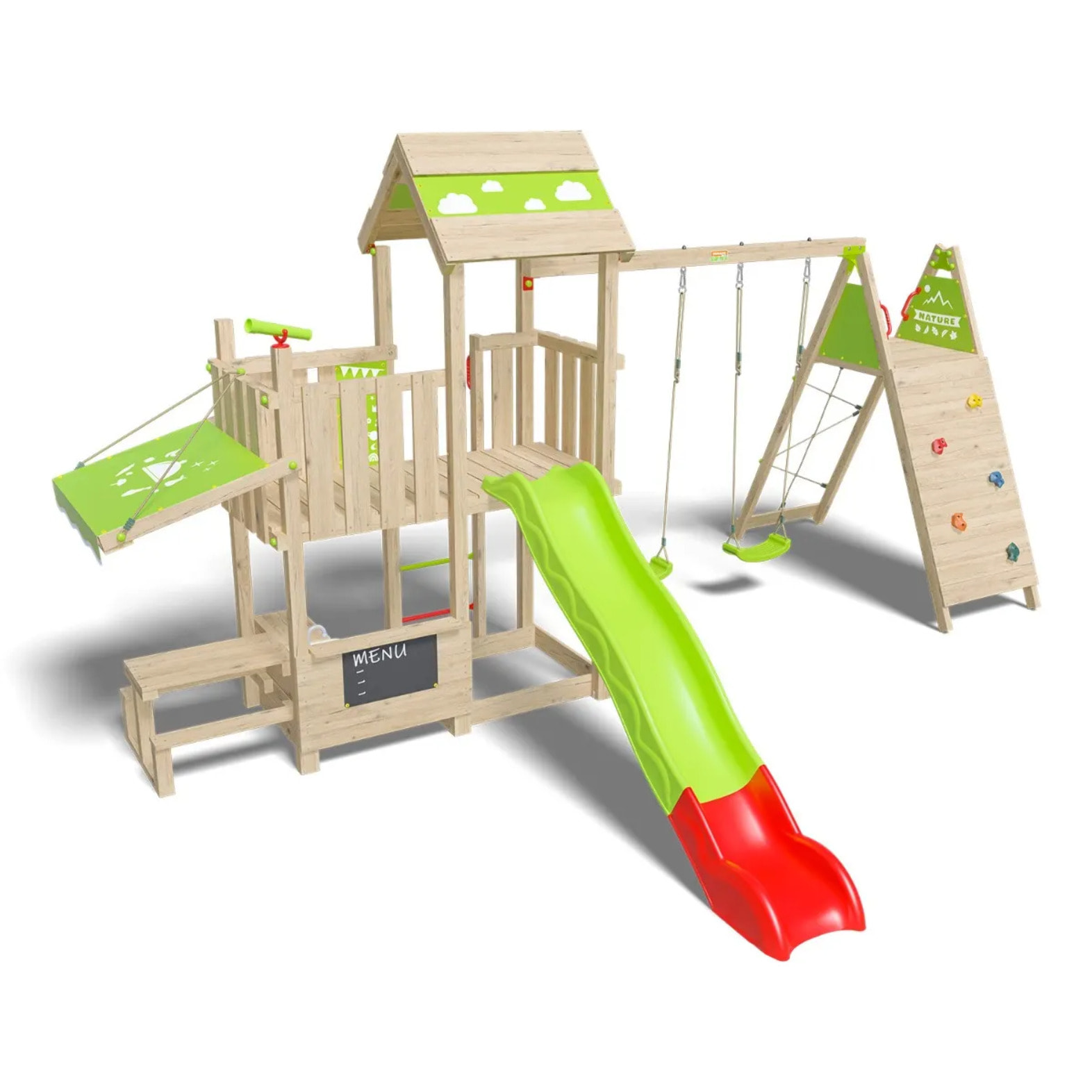 Aire de jeux bois 2,20 m SNACK XPRESSION XL - 14 enfants