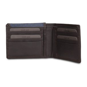 Portafoglio uomo in vera pelle - Modello Cavalier - Casual - 12.5 x 9.5 x 2.0 cm