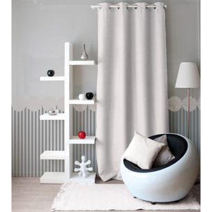 Rideau uni à oeillets - Blanc