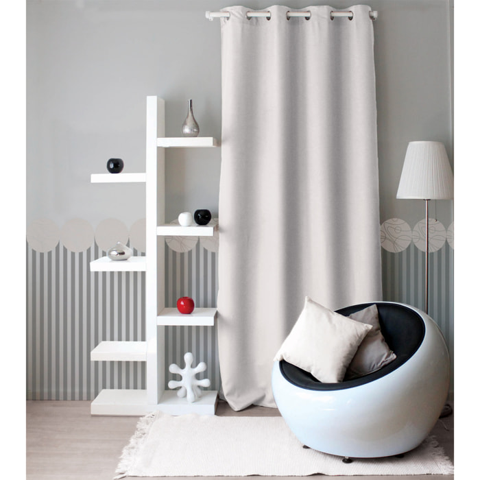 Rideau uni à oeillets - Blanc