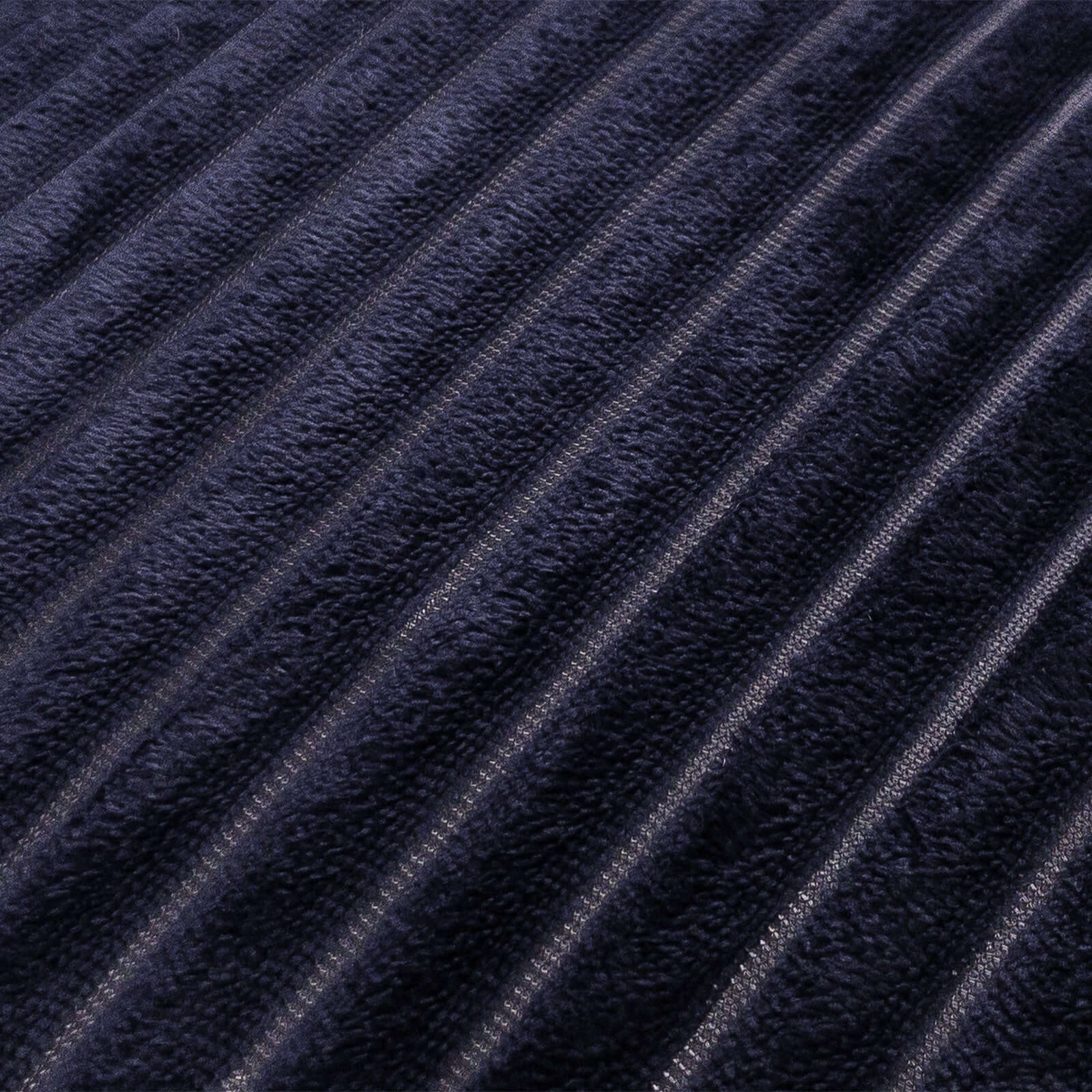 Plaid chaud Coton Club | Microfibre hypoallergénique | Velours côtelé | Réversible & lavable | Bleu