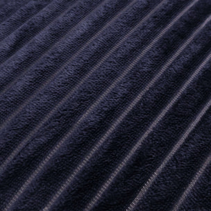 Plaid chaud Coton Club | Microfibre hypoallergénique | Velours côtelé | Réversible & lavable | Bleu