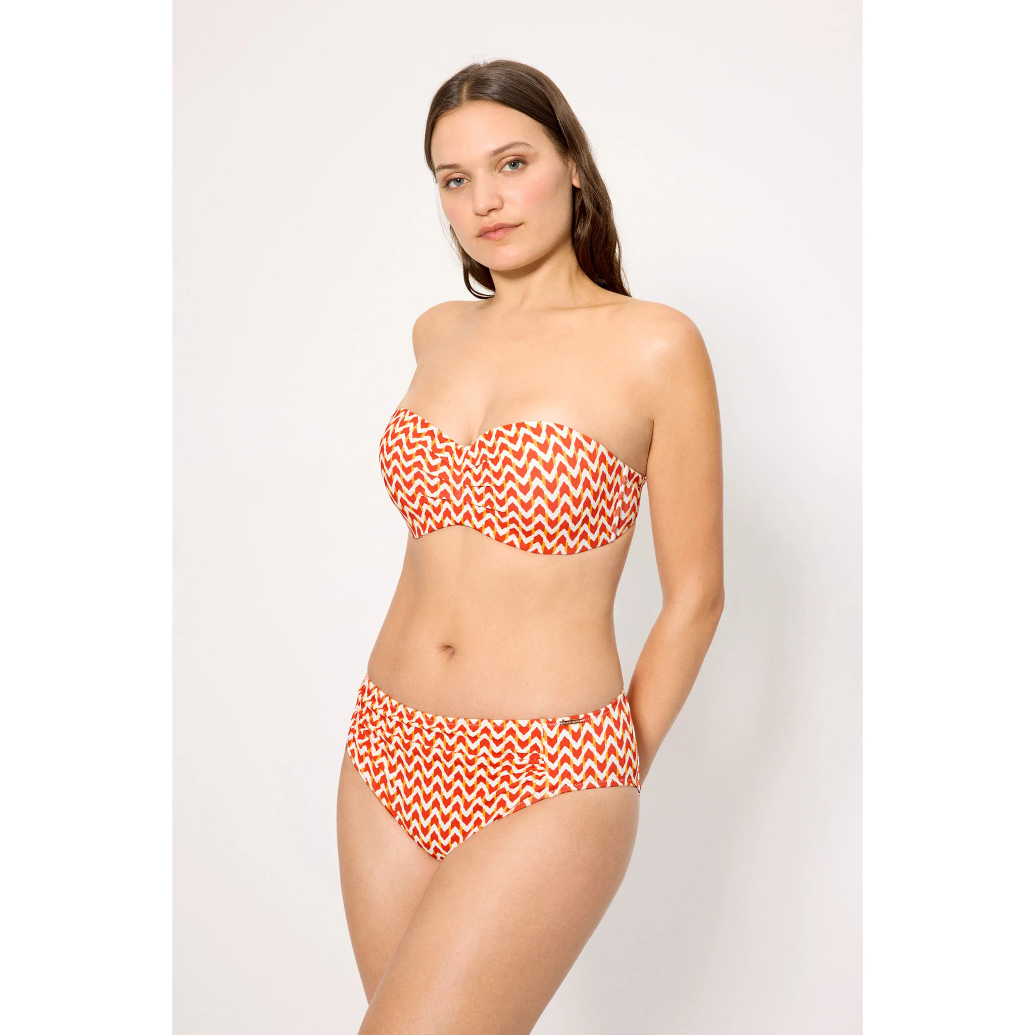 Slip bikini midi modellante Arancio