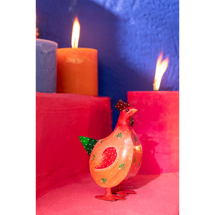 J-Line décoration Coq - acier - mix - small - 3 pièces