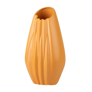 Florero Ceramica Amarillo Mate 22x19x45 Cm