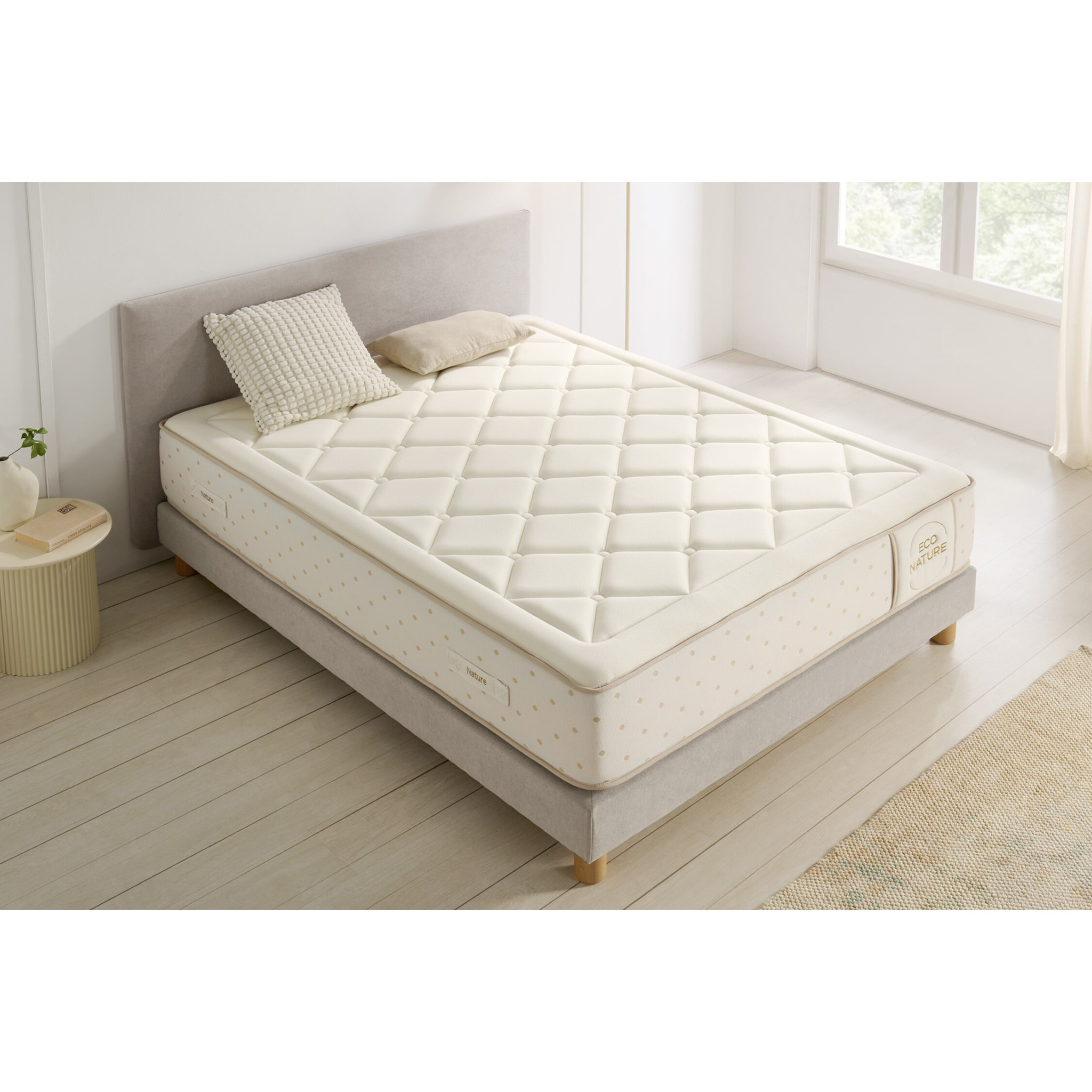 Matelas Ressorts Ensachés Eco Nature Spring, 30 cm, 2 places - Moonia