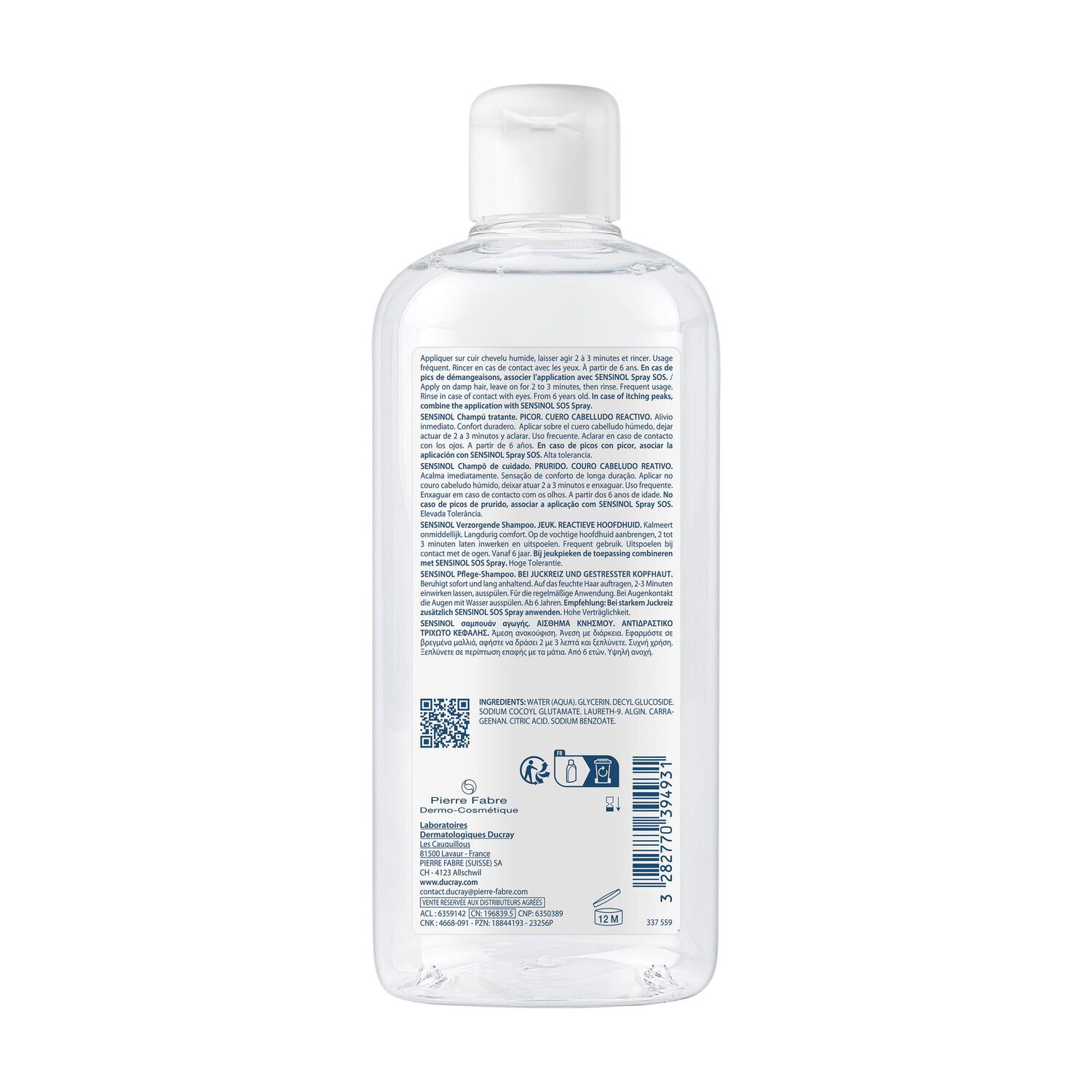 Sensinol Shampooing Traitant - Shampooing Traitant Démengeaisons Cuirs Chevelus réactif 400 ml