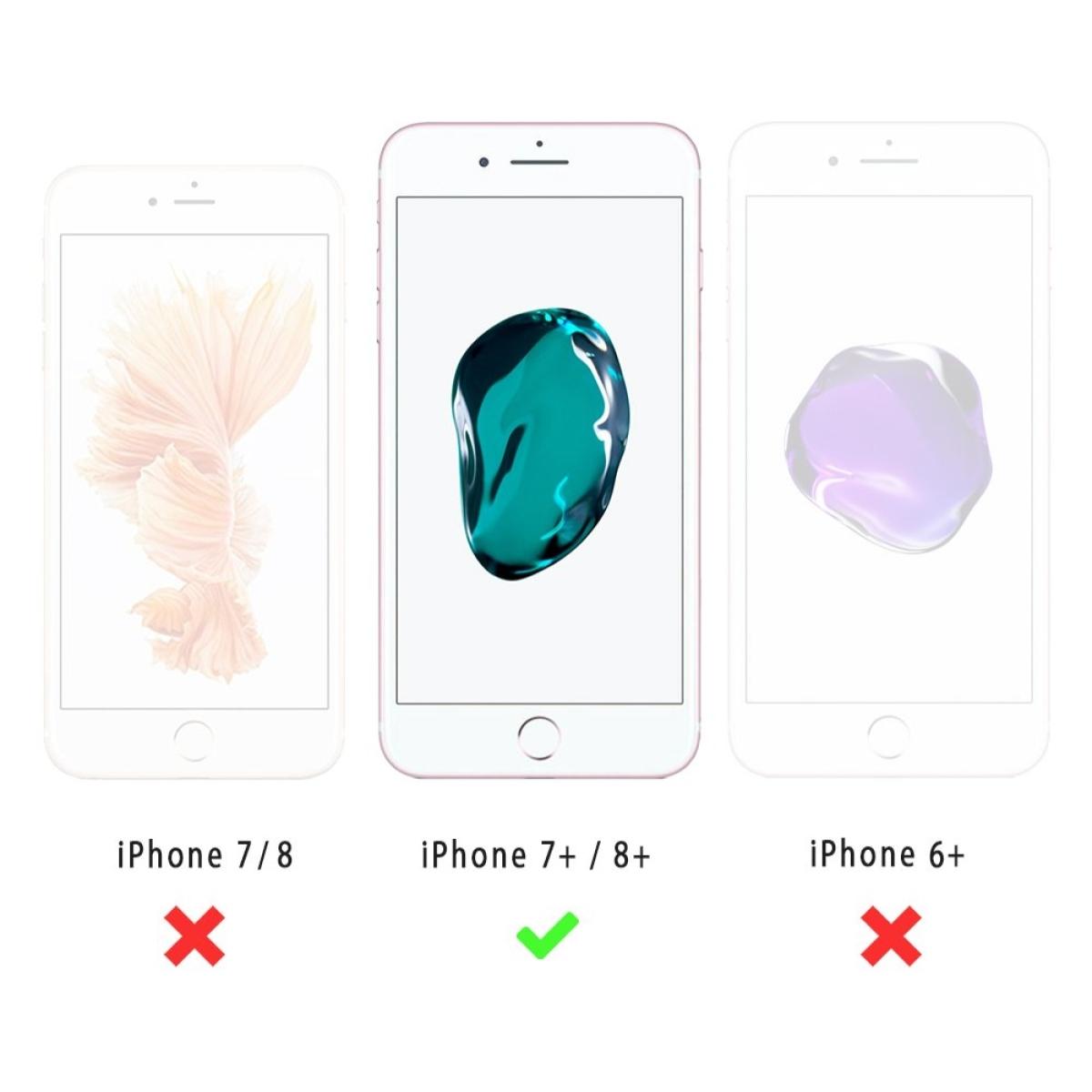 Coque iPhone 7 Plus/ 8 Plus Coque Soft Touch Glossy Fleurs parme Design La Coque Francaise