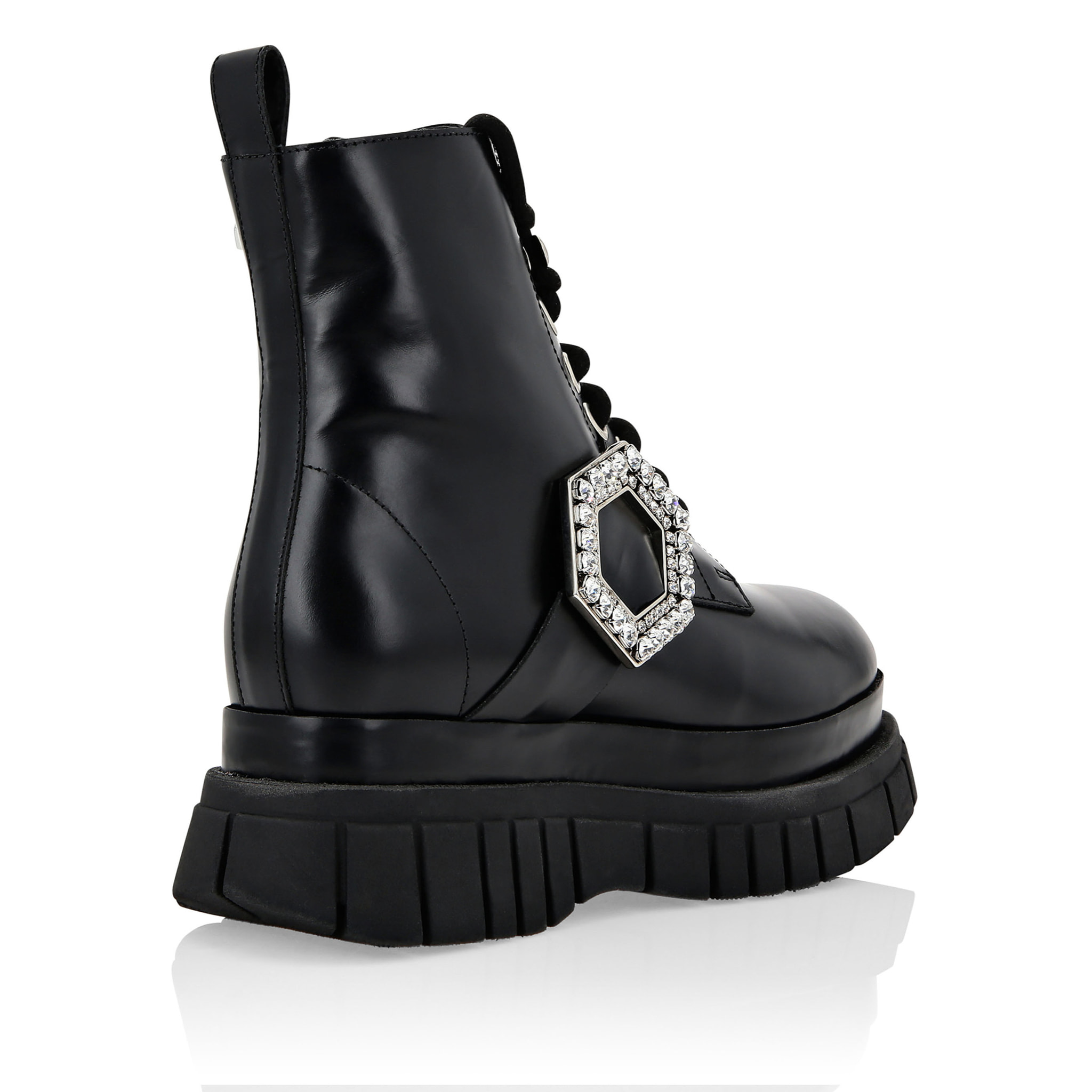 PHILIPP PLEIN Boots Mid Flat HEXAGON