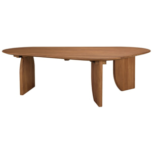 SIXTINE - Table basse forme organique 120x80cm en bois de teck recyclé