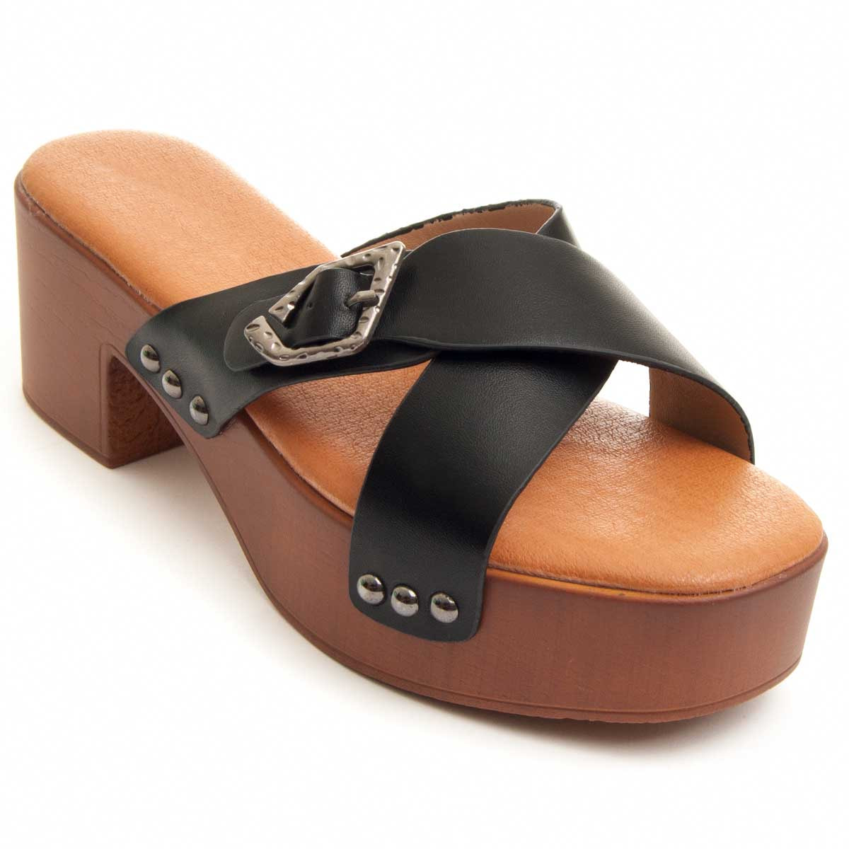 Sandalias de Tacón - Negro - Altura: 5 cm