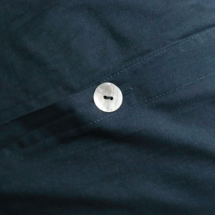 Parure de lit unie en coton taies à volant, COTON LAVÉ